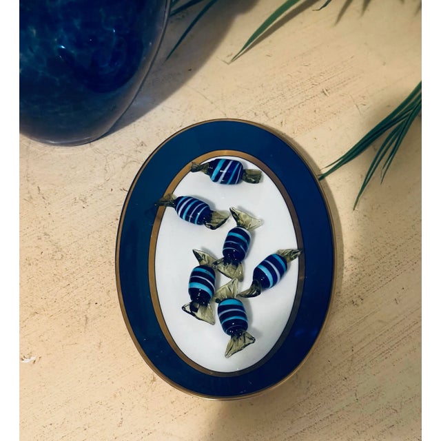 Rustic European Vintage Blown Glass Candies in the Style of Murano - Set of 6 For Sale - Image 3 of 6