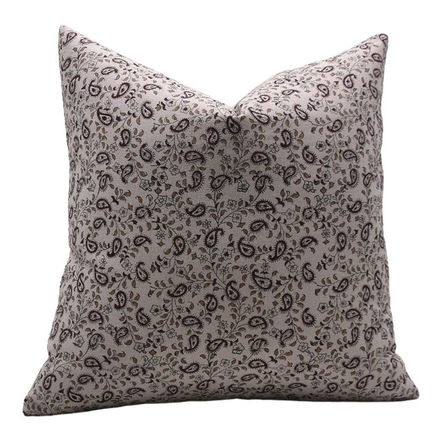 Fabdivine Decorative Block Print Cushion Cover 16x16 Inch Duck Canvas-Kari Jaal For Sale