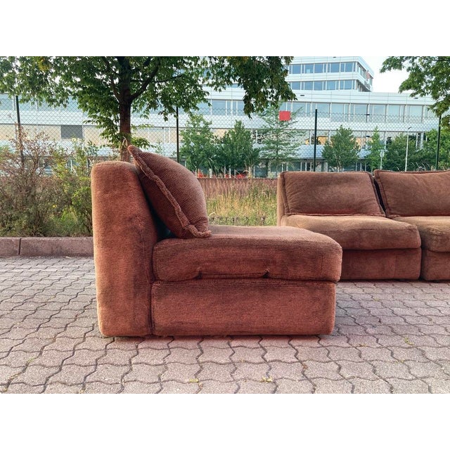 Vintage Modular Brown Sofa Set from Rolf Benz, 1970s, Set of 5 For Sale - Image 10 of 18