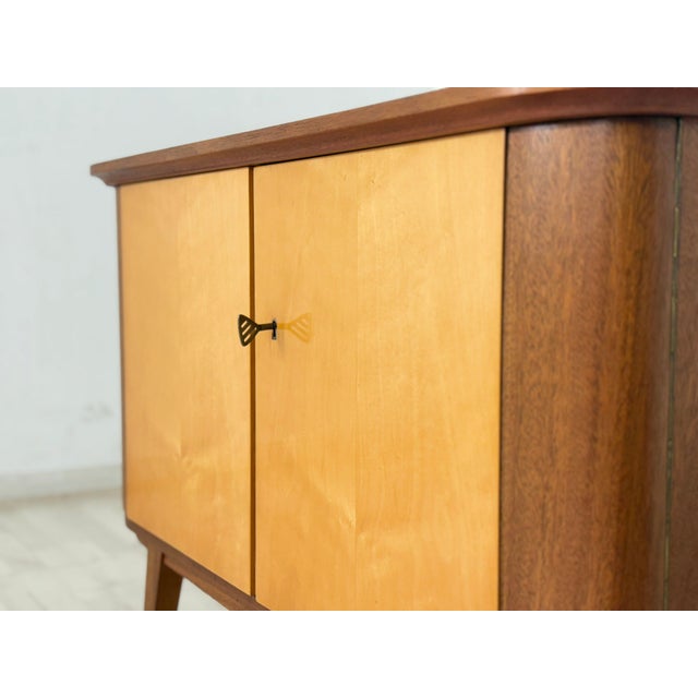 Brown Mid-Century Pine Cabinet, 1960s For Sale - Image 8 of 12