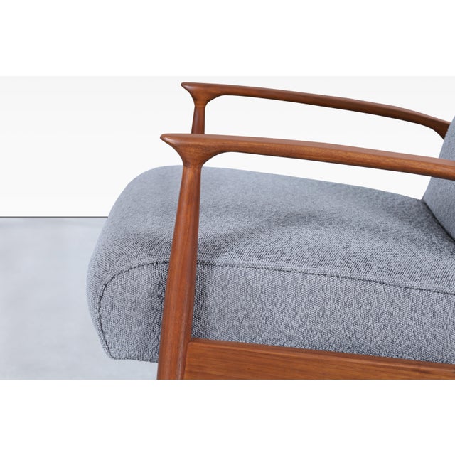 Wood 1950s Vintage Walnut Reclining Lounge Chair by Milo Baughman for Thayer Coggin For Sale - Image 7 of 11