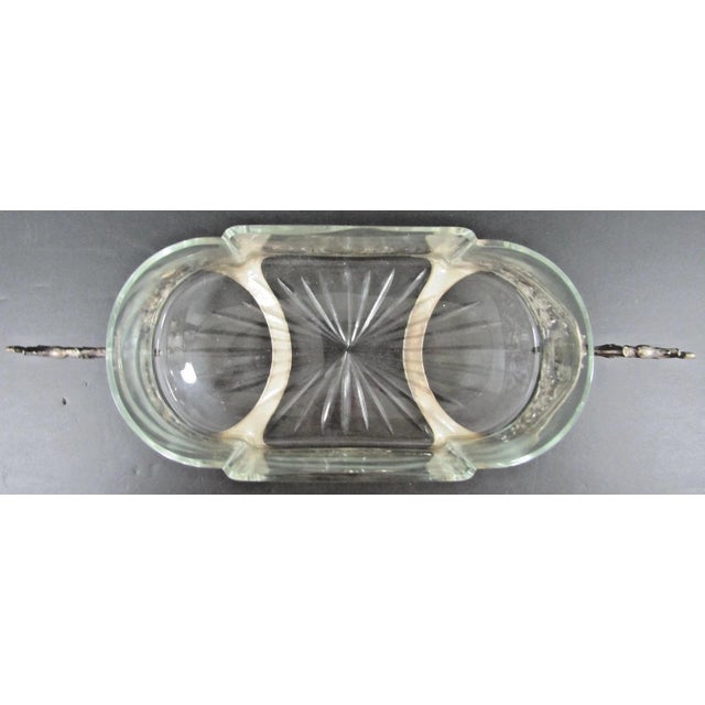 1910s Topazio Portuguese Sterling Silver Crystal Centerpiece Jardiniere Dragon Handles For Sale - Image 14 of 18