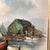 Original Mid 20th Century Painting on Canvas Fishing Harbor Scene Signed Framed For Sale In Chicago - Image 6 of 12