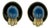 Ciner Dreamy Blue Glass Enamel Signed Earrings Clip 80s Vintage For Sale