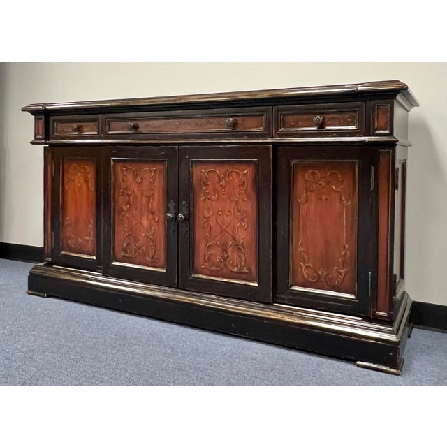 Rustic European Artistica Rustic European Sideboard Credenza For Sale - Image 3 of 12