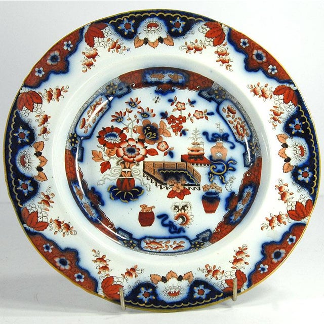 Staffordshire Decorative Pottery Plate For Sale - Image 5 of 9