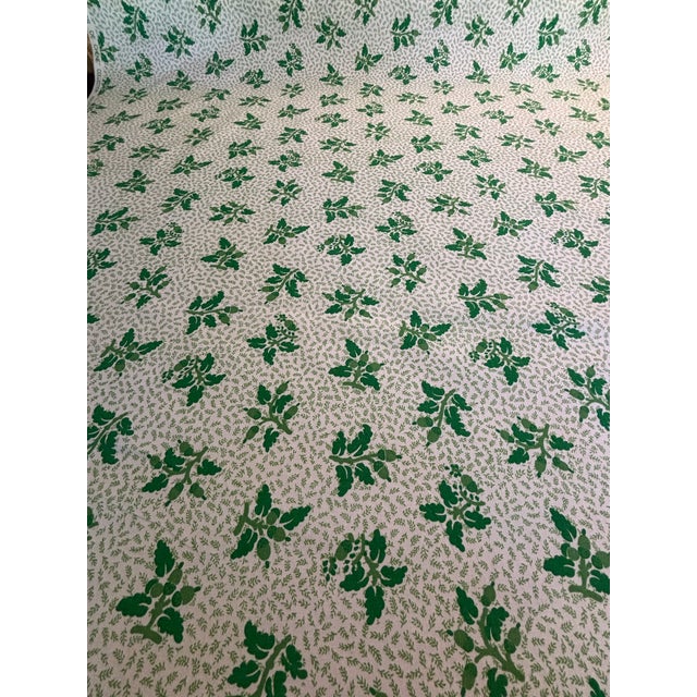 1980s 34 Yards Feuille De Chene Collection Mint Green Acorns and Leaves With White Background, 1980s For Sale - Image 5 of 6