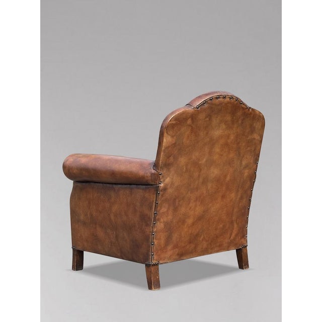 Vintage French Leather Club Chairs, 1960, Set of 2 For Sale - Image 6 of 8