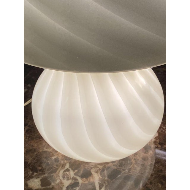 Vintage Glass Mushroom Lamp, 1980s For Sale - Image 7 of 14