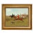 The Chase Equestrian Fox Hunt Scene Oil Painting Print on Canvas in Antiqued Gold Frame For Sale