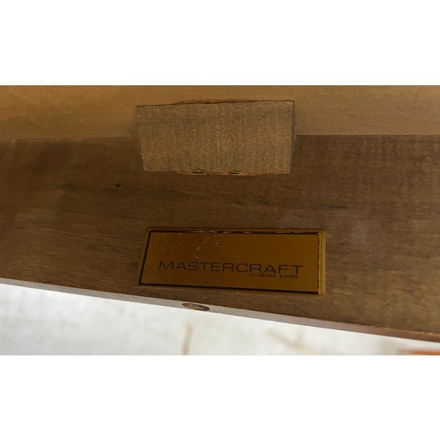 William Doezema for Mastercraft Mid-Century Burl Wood Extension Dining Table Set For Sale - Image 18 of 18