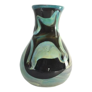 David Camner Art Glass Iridescent Vase