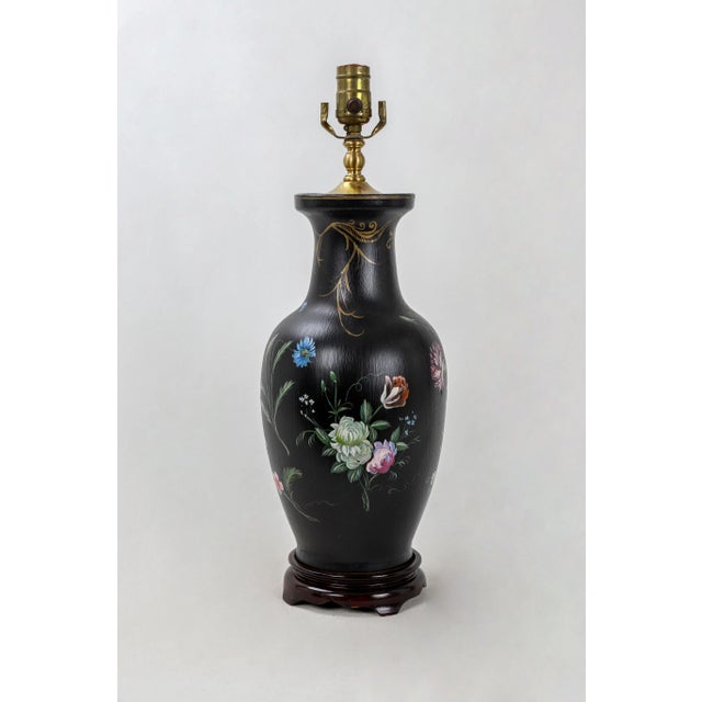Early 20th Century Vintage Porcelain Vase Lamp For Sale - Image 9 of 9