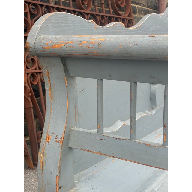 Pine Painted Bench or Settle For Sale - Image 14 of 18