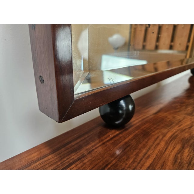1940s Art Deco Walnut Burl Sideboard with Mirror, 1940 For Sale - Image 5 of 18