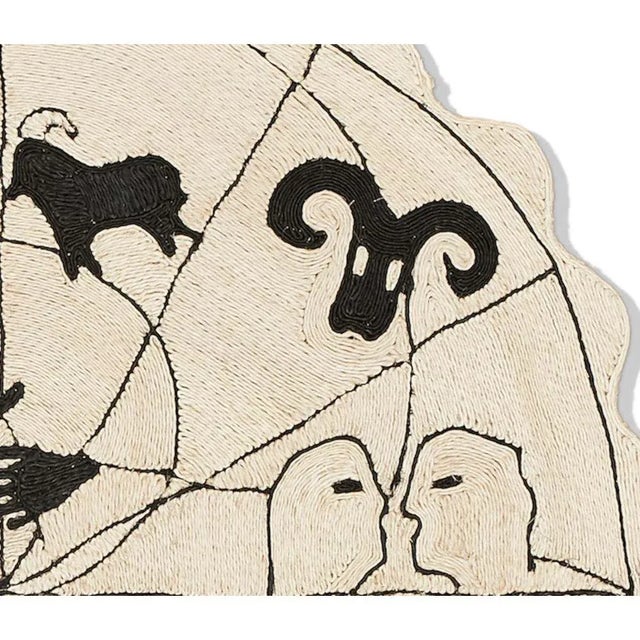 2020s Schumacher X Charlap Hyman & Herrero Astrologia Rug in Natural & Black For Sale - Image 5 of 6