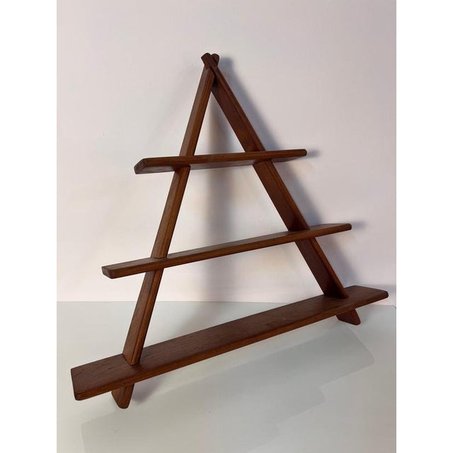 Vintage Triangle Wall Shelf, Denmark For Sale - Image 9 of 9