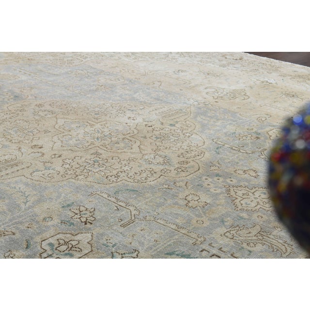 1970s Vintage Persian Handmade Wool Cotton Orange Area Rug For Sale - Image 9 of 11