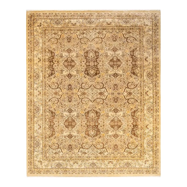 Mogul, One-of-a-Kind Hand-Knotted Area Rug in Yellow, 8' 3" x 10' 4" For Sale
