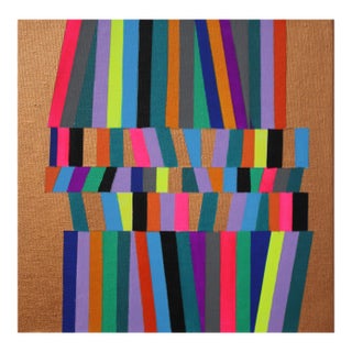 Contemporary Abstract Acrylic on Panel "Weaven 4" by Cristina Ghetti For Sale