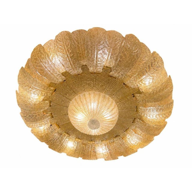 Monumental Murano Glass Flush Mount from Barovier & Toso, 1980s For Sale - Image 4 of 18