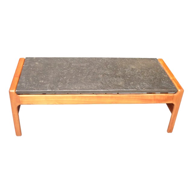Slate Slab Living Room Table, 1960s For Sale