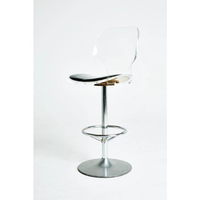 Post-Modern Lucite Barstools by Hill Mfg, circa 1980 - A Pair For Sale - Image 11 of 11
