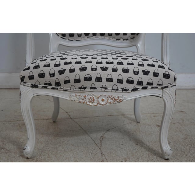 Pair French Decorator Purse Upholstered Armchairs For Sale In Philadelphia - Image 6 of 12