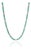 18k Yellow Gold 13.8ct Round Sleeping Beauty Turquoise & Diamond Tennis Necklace For Sale