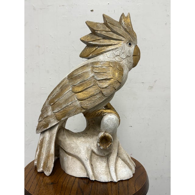 Handmade Carved Wood Cockatoo Sculpture For Sale In San Francisco - Image 6 of 12