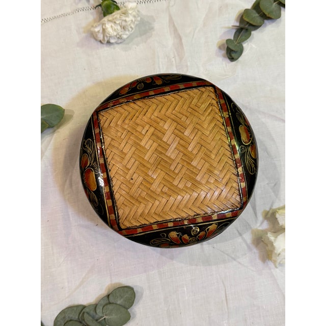 Nesting Boxes in Straw Marquetry, Set of 5 For Sale - Image 4 of 8