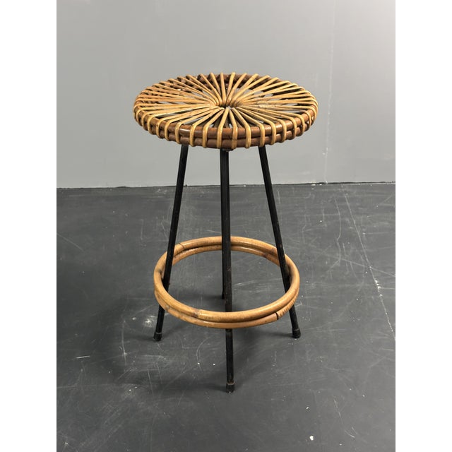 Mid-Century Dutch Rattan Bamboo Bar Stools by Dirk Van Sliedrecht for Rohé Noordwolde, 1950s For Sale - Image 18 of 18
