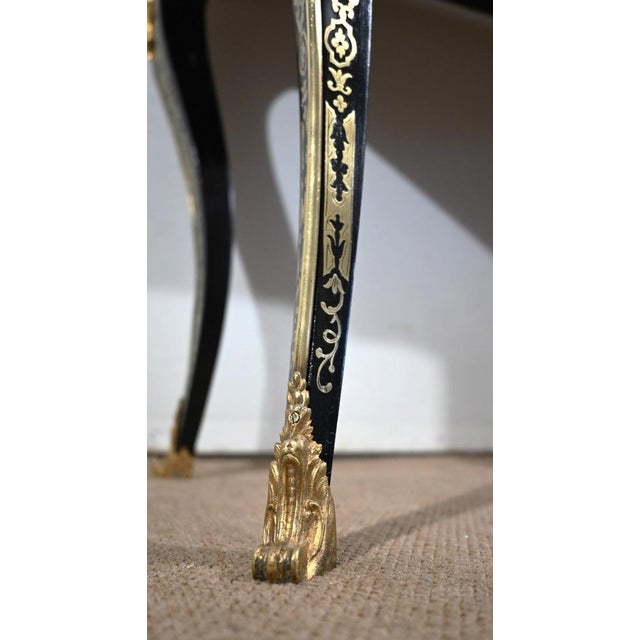 Napoleon III Console Table in Blackened Pear Tree, Mid-19th Century For Sale - Image 14 of 18