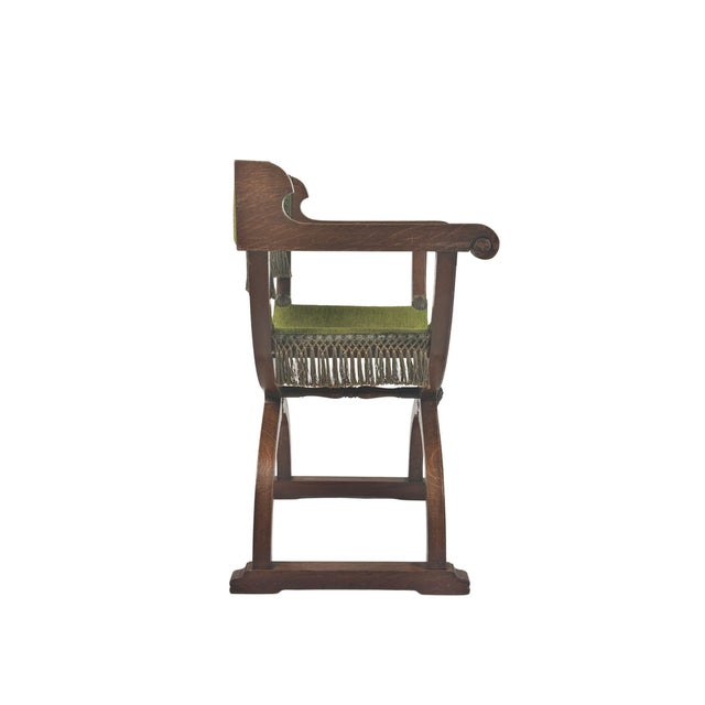 Spanish Wood Armchair, 1940s For Sale - Image 14 of 17