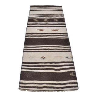 Vintage Handwoven Hemp Rug For Sale