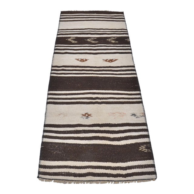 Vintage Handwoven Hemp Rug For Sale