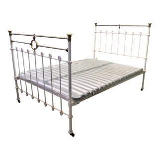 Victorian Brass and Iron Double Bed For Sale