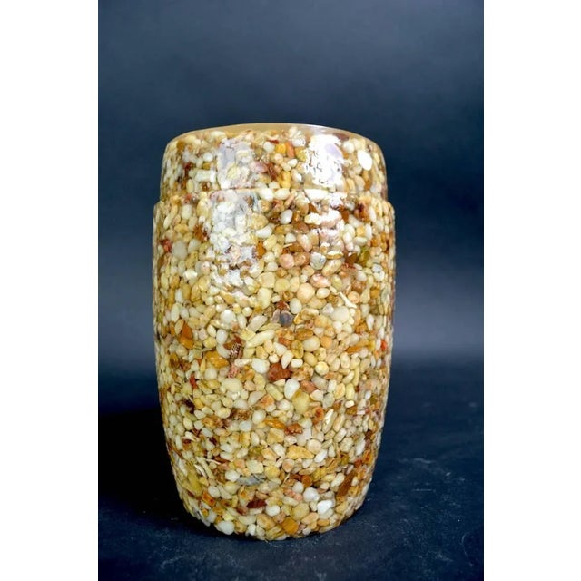 Lucite Resin With Stone Inclusion Covered Jar For Sale In New York - Image 6 of 9