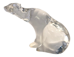 Vintage French Lalique Crystal Glass Polar Bear