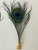 1970s 1970s Fab Peacock Feathers Pair of Lamp Finials For Sale - Image 5 of 5