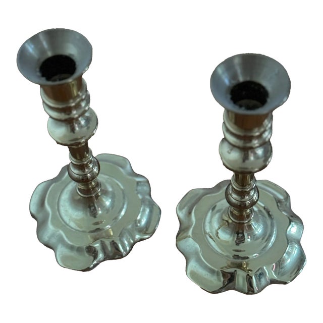 1970s Baldwin Brass Candlesticks - a Pair For Sale