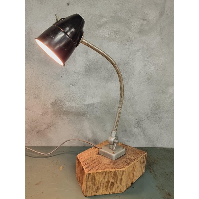 Black Industrial Desk or Table Lamp, 1960s For Sale - Image 8 of 11