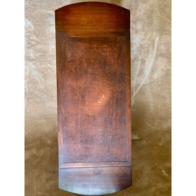 Brown Vintage Dark Wood Coffee Table With Brass Claw Wheels For Sale - Image 8 of 9