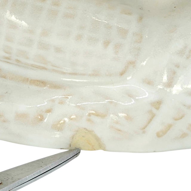 Coastal Ceramic Clam Shell Vase in Palm Beach Style 11.5" For Sale - Image 9 of 9