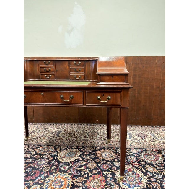 English Chesterfield Secretary in Mahogany Veneer For Sale - Image 11 of 18