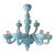 Contemporary Matte Light-Blue Murano Glass Chandelier For Sale