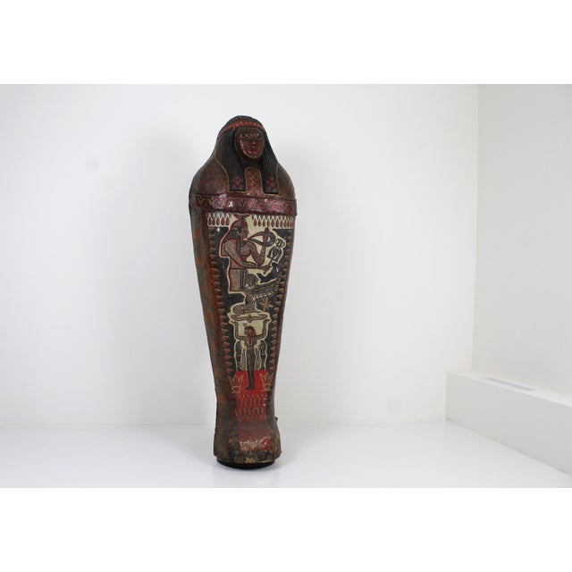 1st Half 20th Century Polychrome Theater Papier-Mâché Sarcophagus Cover, 1950s For Sale - Image 6 of 11