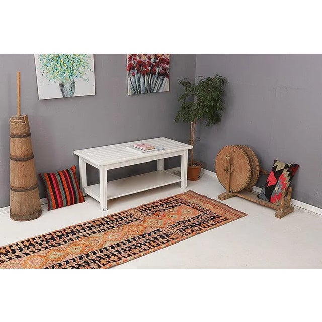 Vintage Mid Century Runner Rug For Sale In Los Angeles - Image 6 of 7