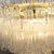 Gold Large Murano Glass Crystal Tronchi Suspension Chandelier, Italy, 1990s For Sale - Image 8 of 13