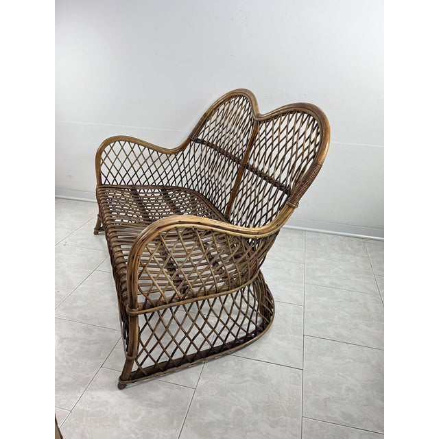 Mid-Century bamboo sofa, 1960s Intact and in good condition.